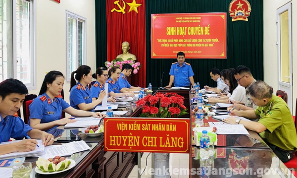 Chi bộ Viện kiểm sát nhân dân huyện Chi Lăng ứng dụng Công nghệ thông tin trong sinh hoạt Chuyên đề