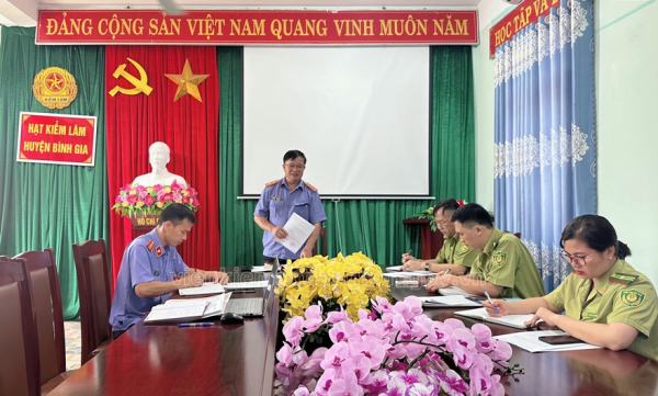Viện kiểm sát nhân dân huyện Cao Lộc, Bình Gia trực tiếp kiểm sát Hạt kiểm lâm huyện