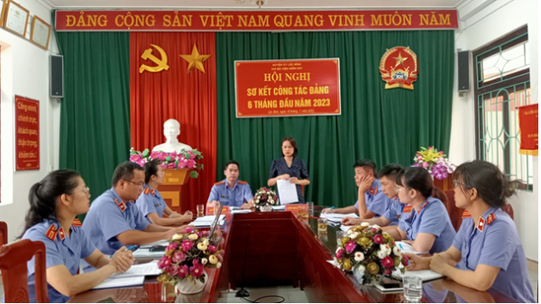 Chi bộ VKSND huyện Lộc Bình tổ chức Hội nghị sơ kết công tác Đảng 6 tháng đầu năm 2023