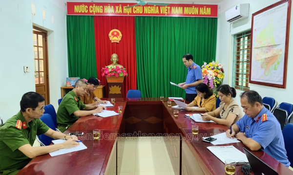 Hoạt động trực tiếp kiểm sát của Viện kiểm sát nhân dân huyện Hữu Lũng, Chi Lăng