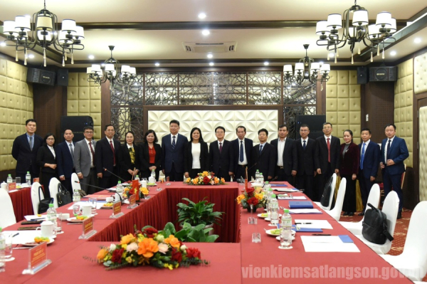 VKSND tỉnh Lạng Sơn Hội đ&agrave;m với Đo&agrave;n đại biểu VKSND tối cao Trung Quốc