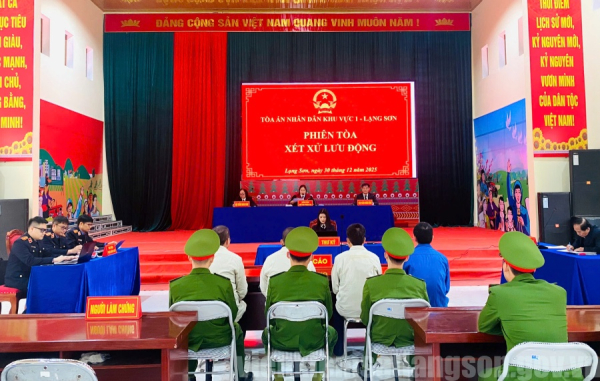 VKSND khu vực 1 - Lạng Sơn phối hợp xứt xử lưu động 06 vụ &aacute;n H&igrave;nh sự