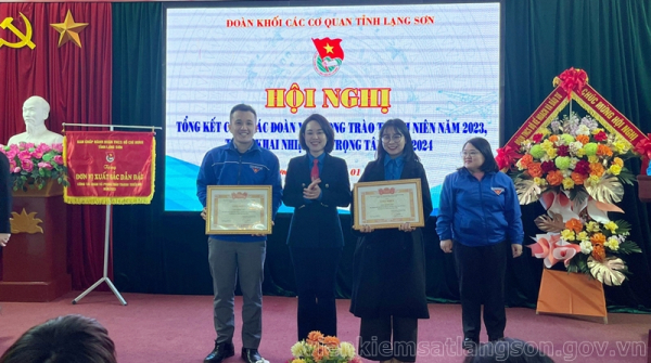 Chi đoàn Viện kiểm sát nhân dân tỉnh Lạng Sơn được khen thưởng trong công tác Đoàn năm 2023