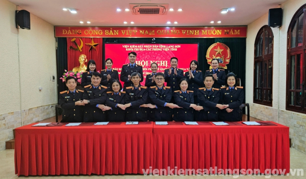 Cụm, khối thi đua ngành Kiểm sát Lạng Sơn tổ chức Hội nghị phát động phong trào thi đua và ký kết Giao ước thi đua năm 2024