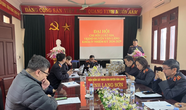 Đại hội Chi hội Luật gia Viện kiểm sát nhân dân huyện Văn Lãng, nhiệm kỳ 2024 - 2029