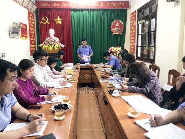 Viện kiểm sát nhân dân huyện Tràng Định phối hợp với Tòa án nhân dân cùng cấp tổ chức phiên tòa xét xử vụ án dân sự rút kinh nghiệm theo cụm