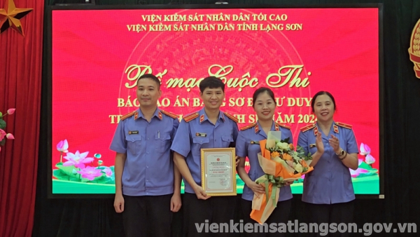 Viện kiểm s&aacute;t nh&acirc;n d&acirc;n tỉnh Lạng Sơn tổ chức Cuộc thi "B&aacute;o c&aacute;o &aacute;n bằng sơ đồ tư duy" trong lĩnh vực h&igrave;nh sự năm 2024