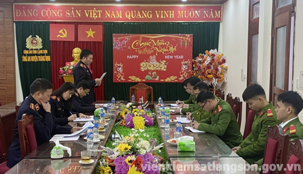 Viện kiểm sát nhân dân huyện Tràng Định trực tiếp kiểm sát việc tạm giữ tạm giam và thi hành án hình sự