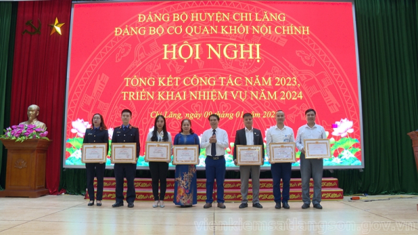 Chi bộ Viện kiểm sát nhân dân huyện Chi Lăng hoàn thành xuất sắc nhiệm vụ năm 2023