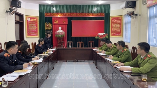 Viện kiểm sát nhân dân tỉnh Lạng Sơn kiểm sát trực tiếp công tác tiếp nhận, giải quyết nguồn tin tội phạm đối với Cơ quan Cảnh sát điều tra Công an huyện Bắc Sơn
