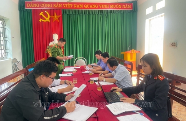 Viện kiểm sát nhân dân huyện Tràng Định trực tiếp kiểm sát thi hành án hình sự tại Ủy ban nhân dân xã Tân Minh